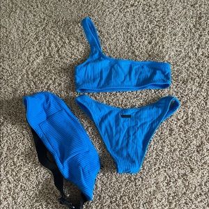 TRIANGL Bikini set one shoulder royal blue